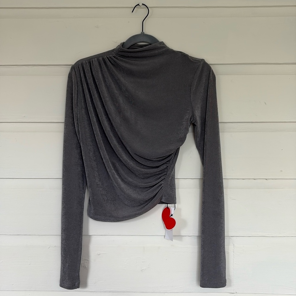 Ruched high neck Top